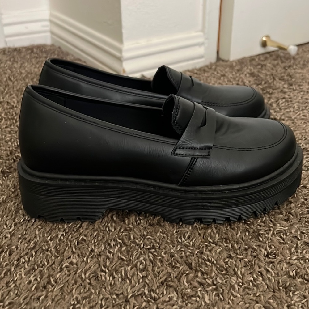Lulus Maysie Black Flatform Loafers